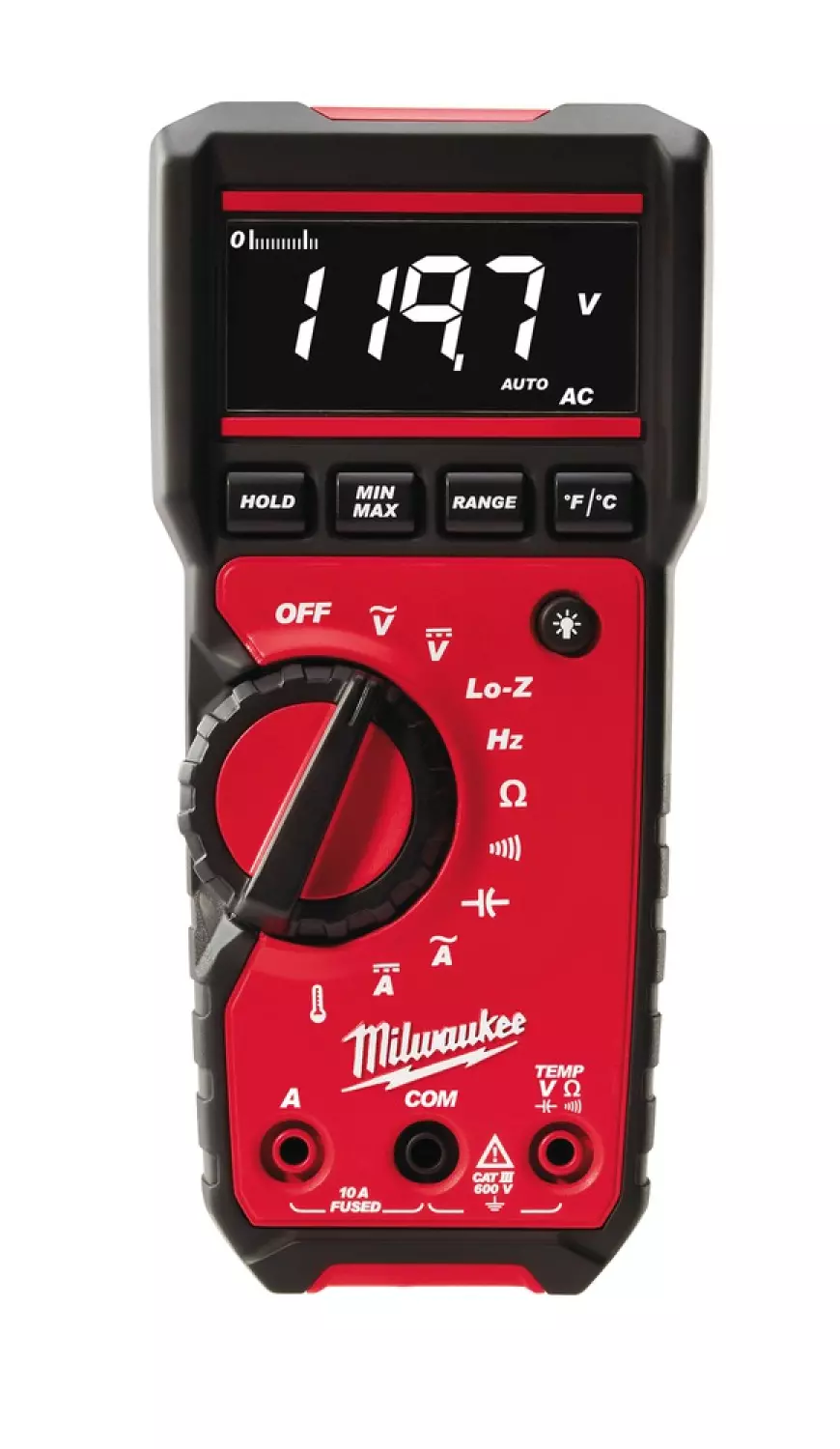 Milwaukee 2217-40 Digitale True-RMS multimeter incl. temperatuurmeting - AC/DC600V & 10A - -40°C t/m 400°C