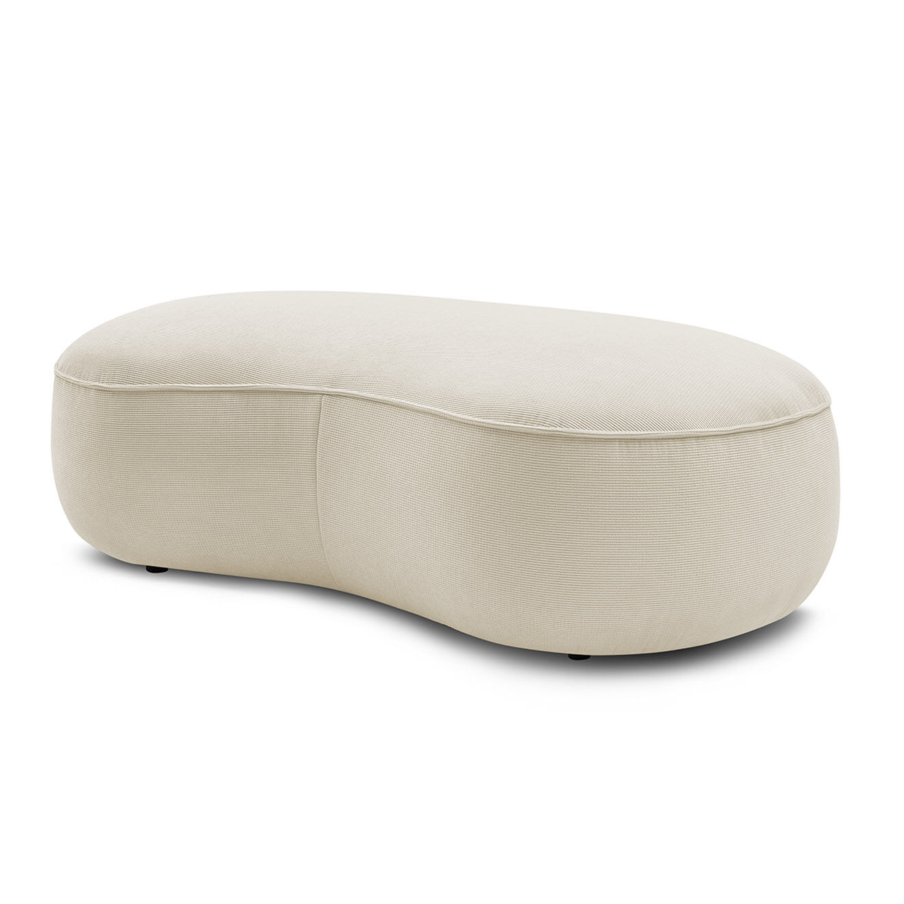 Bobochic Pouf Saint-Germain tissu texturé beige - 147x90x47 cm