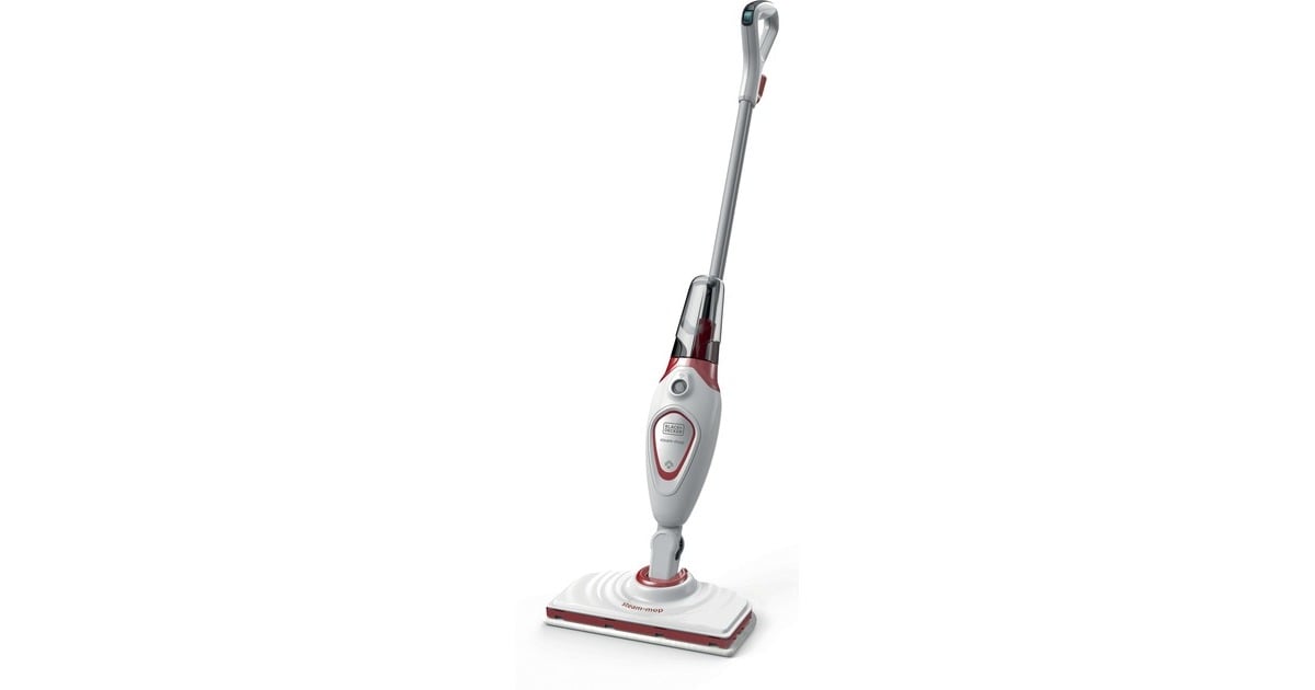 BLACK+DECKERBDS1616R 1600W steam-mop met 2 stoomdoeken stoomreiniger  (Wit/rood)