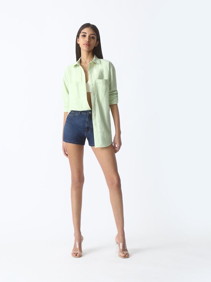 Camisa de manga comprida oversized - Lima