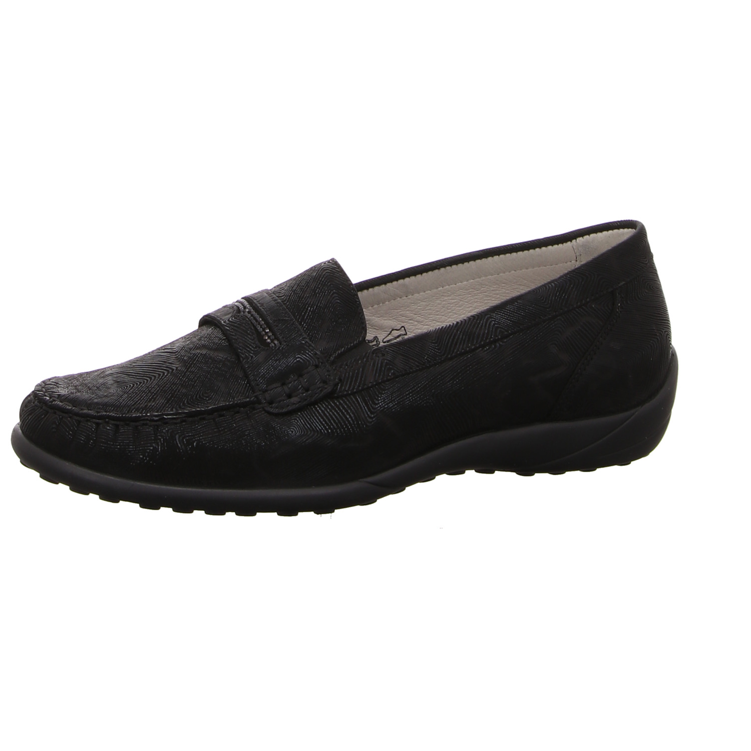 Waldläufer Slipper schwarz schwarz