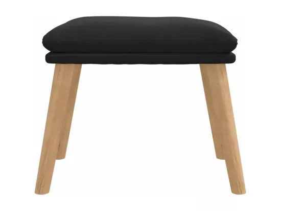 Repose-pied Noir 45x29,5x35 cm Velours