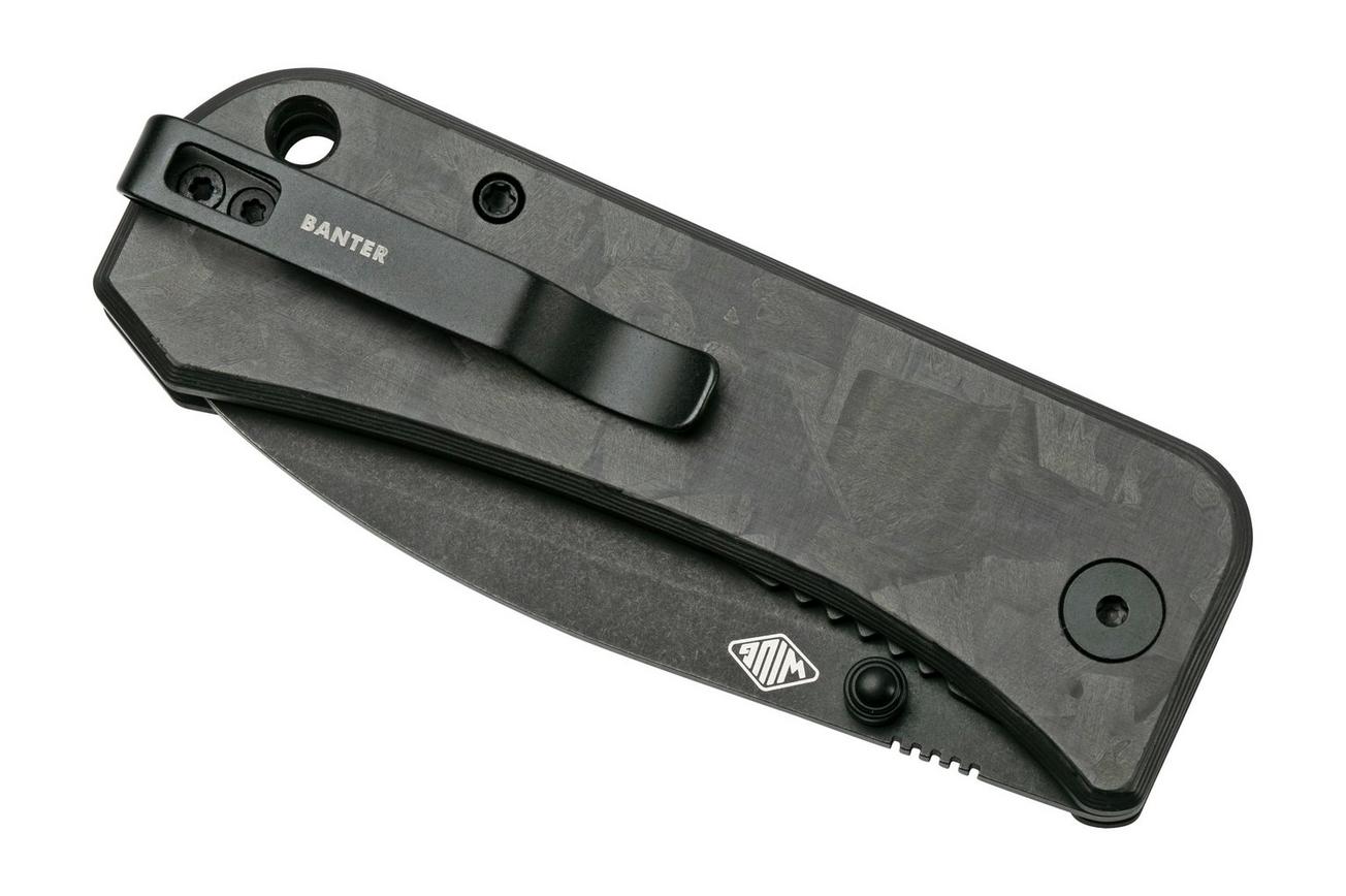 WE Knife Banter 2004H Marble Carbonfiber zakmes, Ben Petersen design