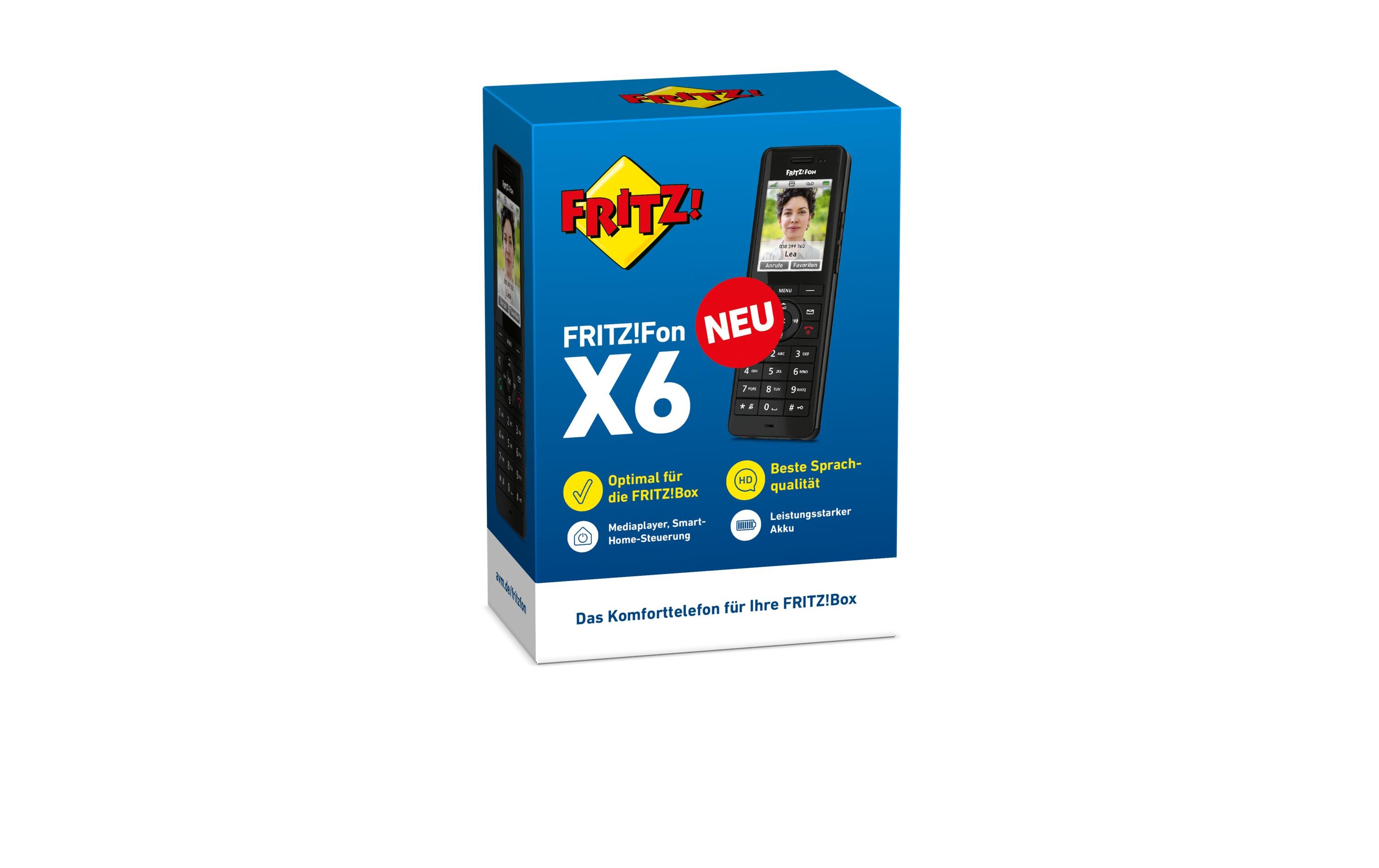 Mobilteil FRITZ!Fon X6 SchwarzDas Multitalent für Telefonie und Smart Home