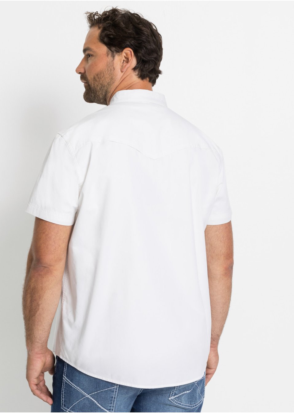 Lot de 2 chemises en jean, Slim Fit, manches courtes