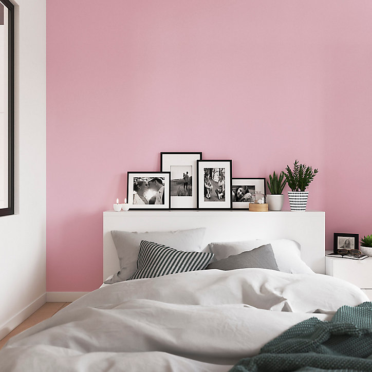 Peinture résistante murs, boiseries et métal GoodHome rose Hyogo mat 2,5L