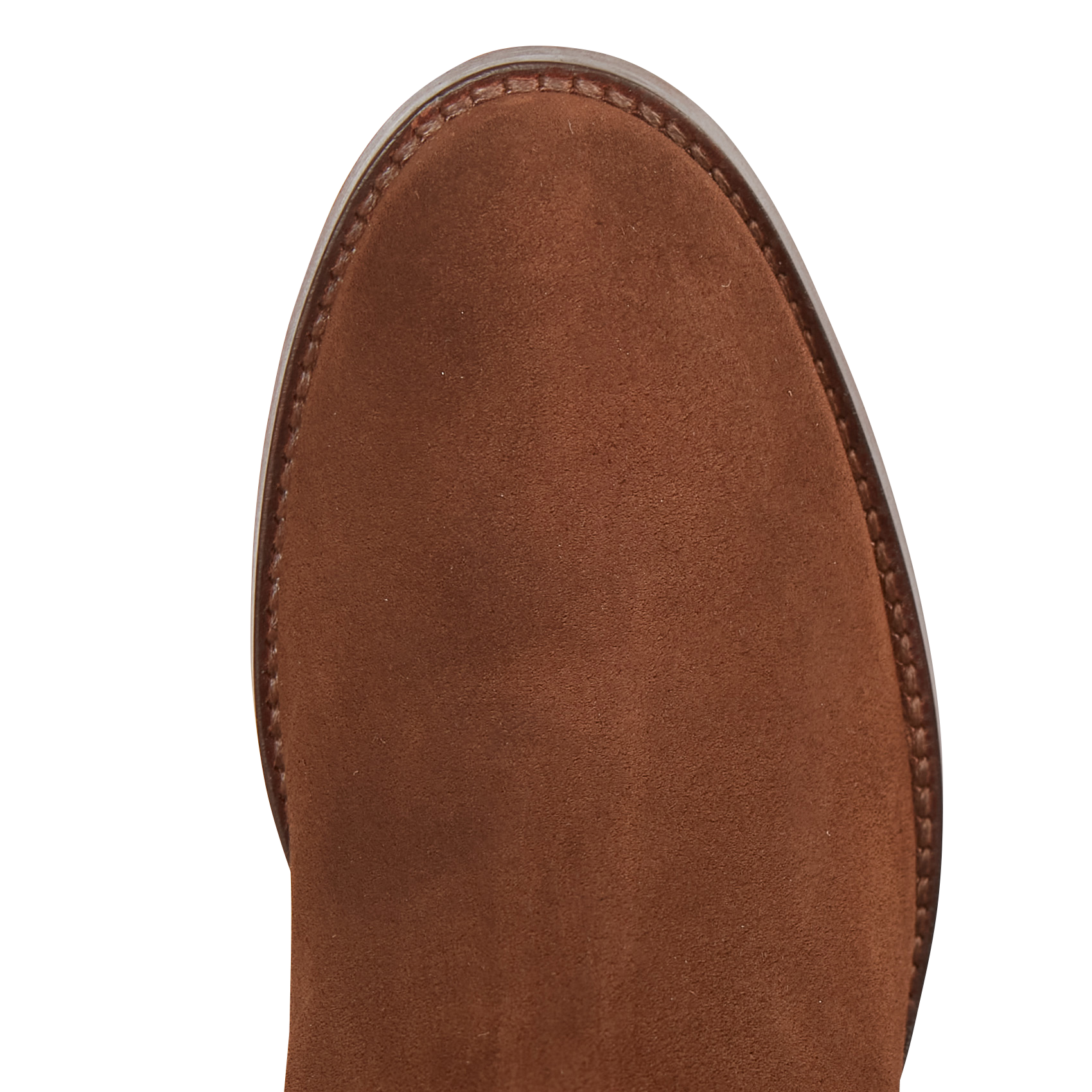 Bottes à talons en cuir velours| Marron