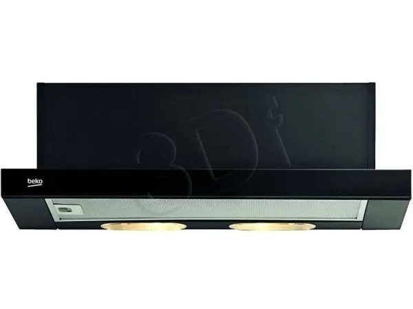 Beko CTB 6250 B - Hætte - teleskopisk - bredde: 59.8 cm - dybde: 28 cm - udsugning & recirculation - sort