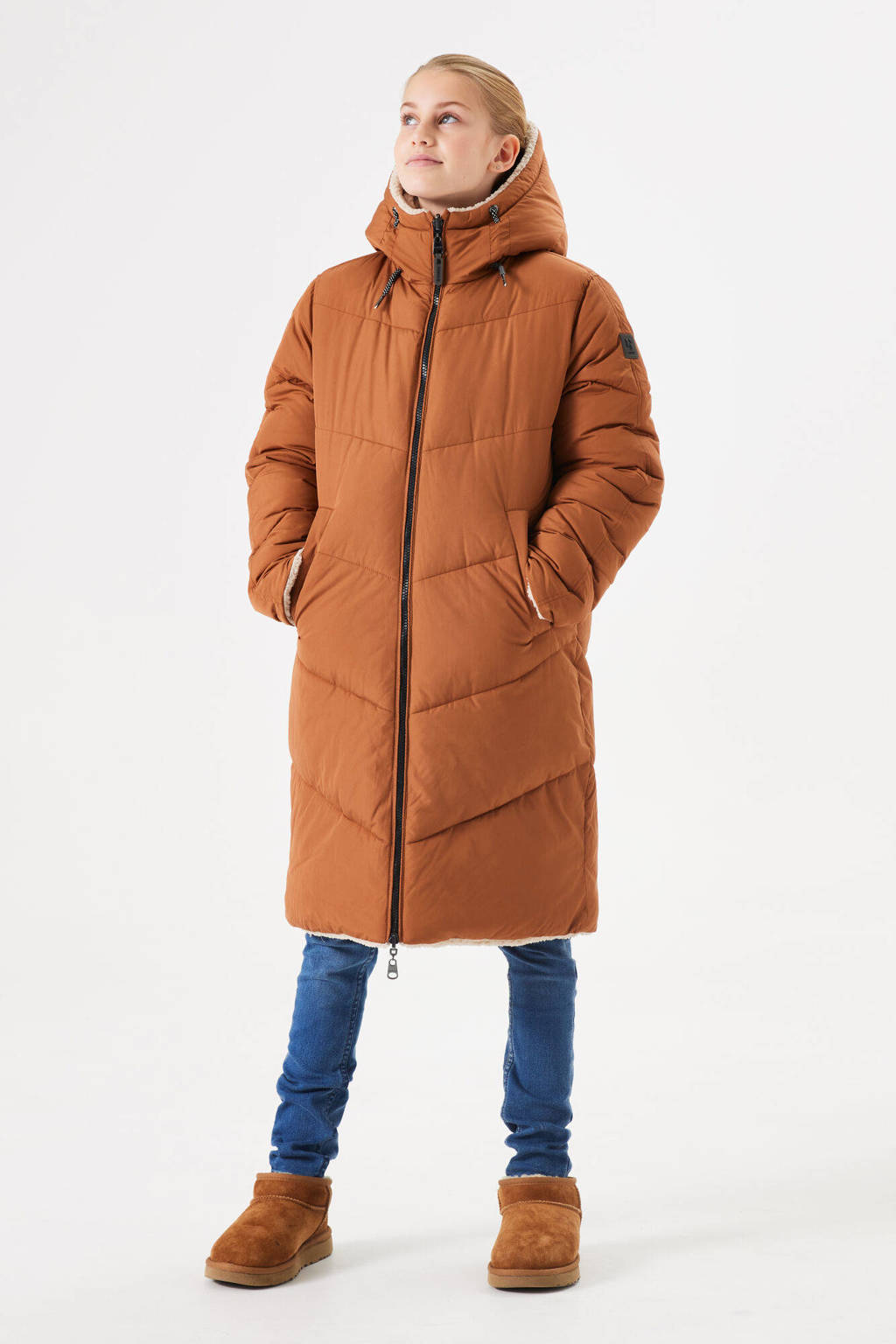 Garcia gewatteerde winterjas bruin