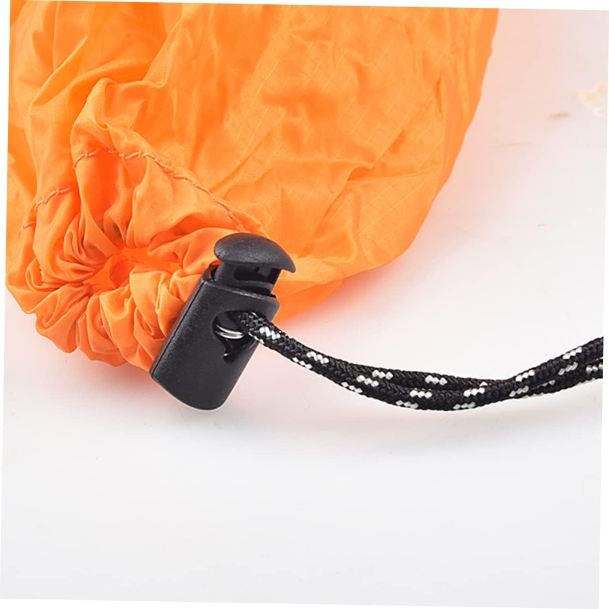 (20er Set) 21x11mm Ersatz Kordel Stopper Mercerie Zubehör Einzelloch Federklemme für Kordelzug / Kleidung / Tasche - Schwarz