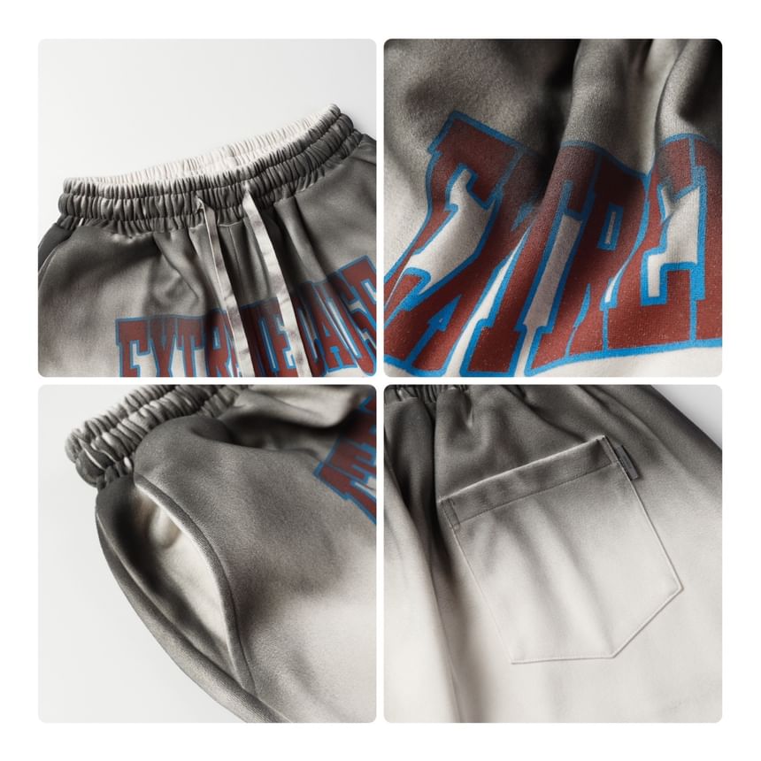 Derbundy - Wijde shorts met hoge taille en letters