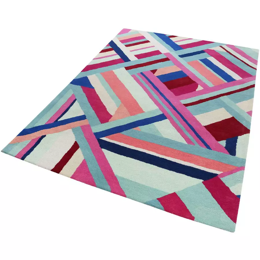 Accessorize Kurzflorteppich Linear blau