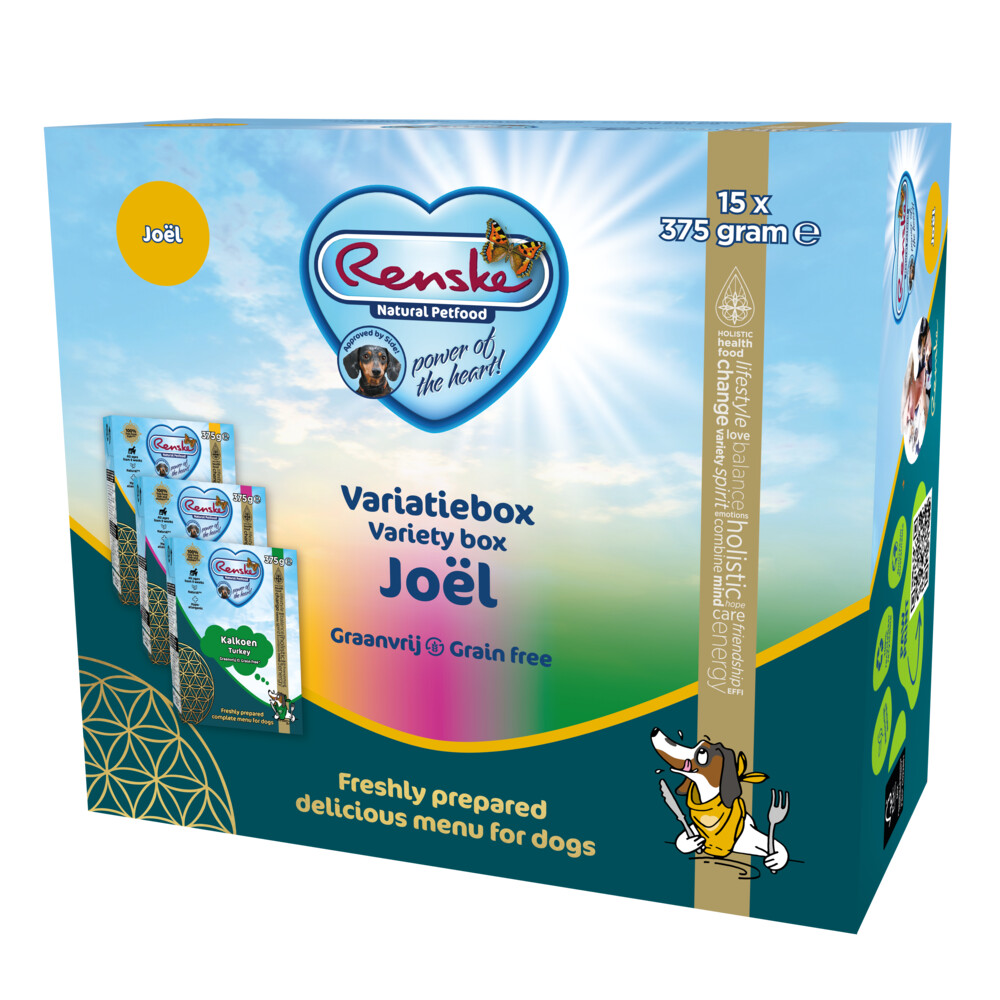 Renske Vers Hond Variatiebox JoëlGraanvrij15 x 375 gr