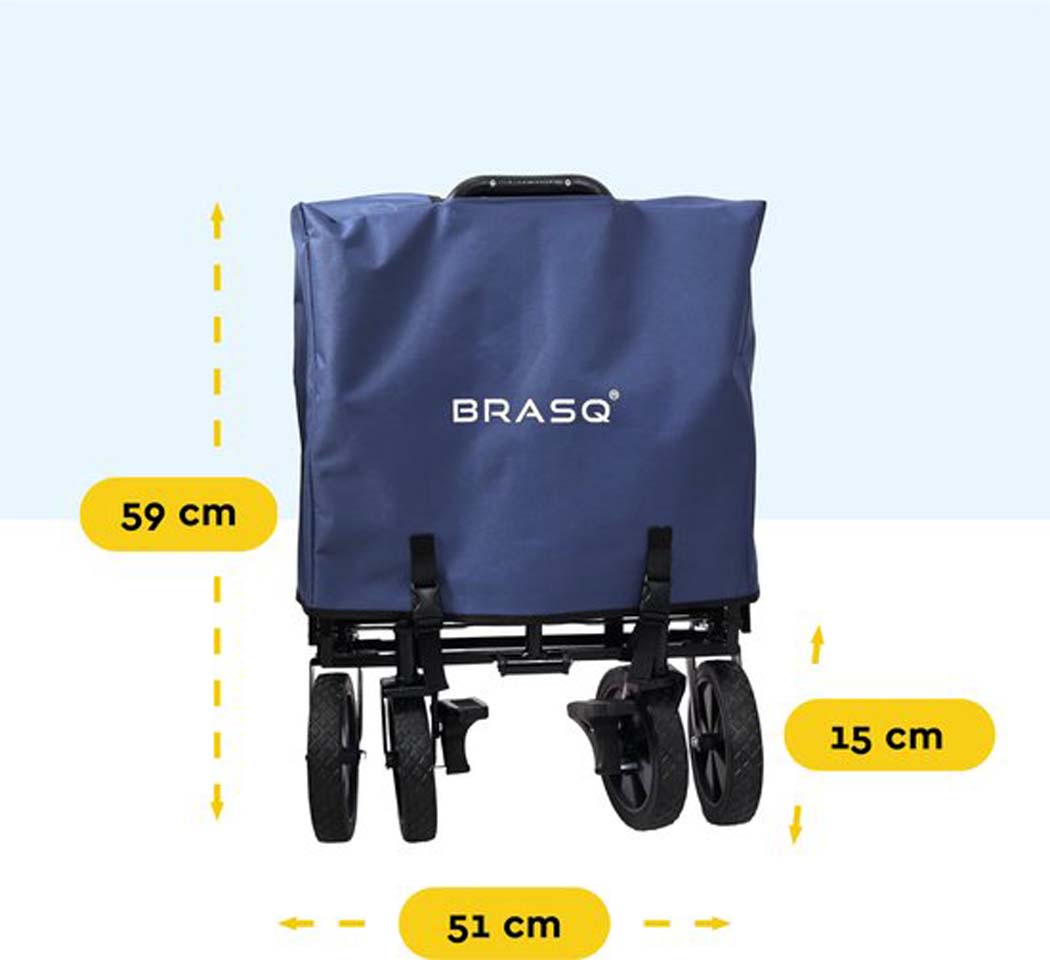 BRASQ 100 Liter opvouwbare bolderkar - Blue