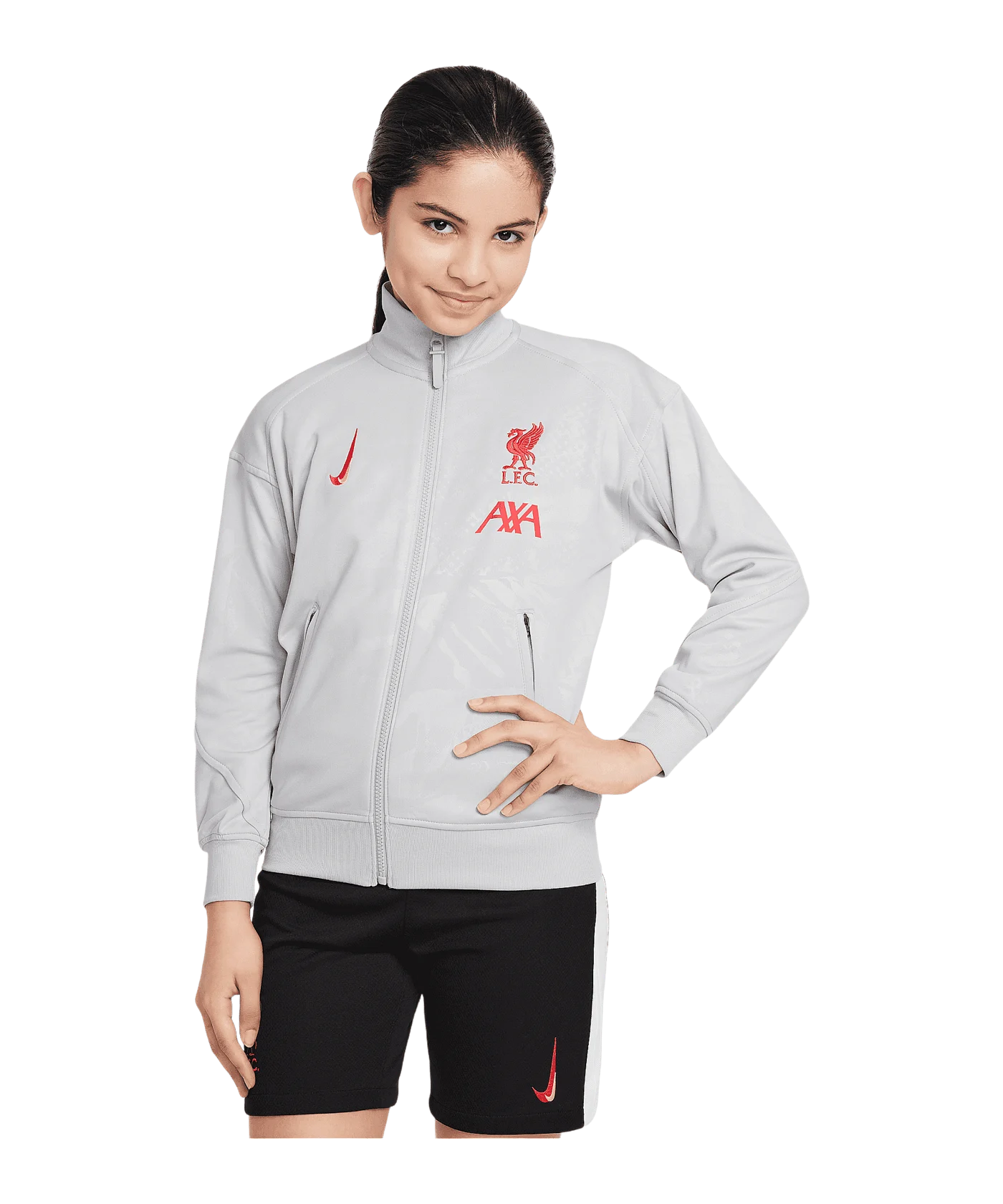 Nike FC Liverpool Academy Anthem Jacke 3rd Kids Grau F078