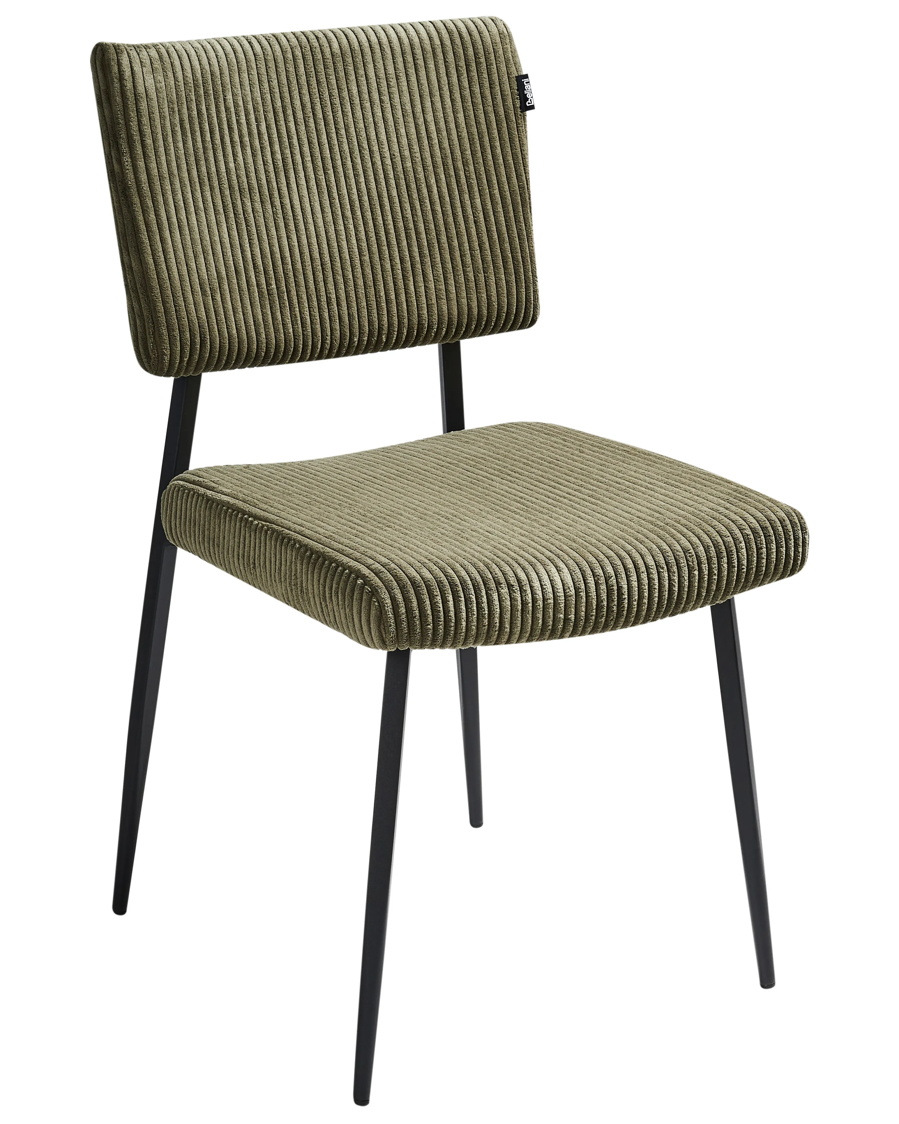 Set van 2 eetkamerstoelen STURGIS Corduroy Olijfgroen