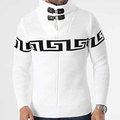 Pull Col Amplified Blanc