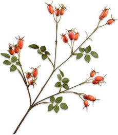 Silk-Ka kunsttak Rozenbottel oranje 67 cm