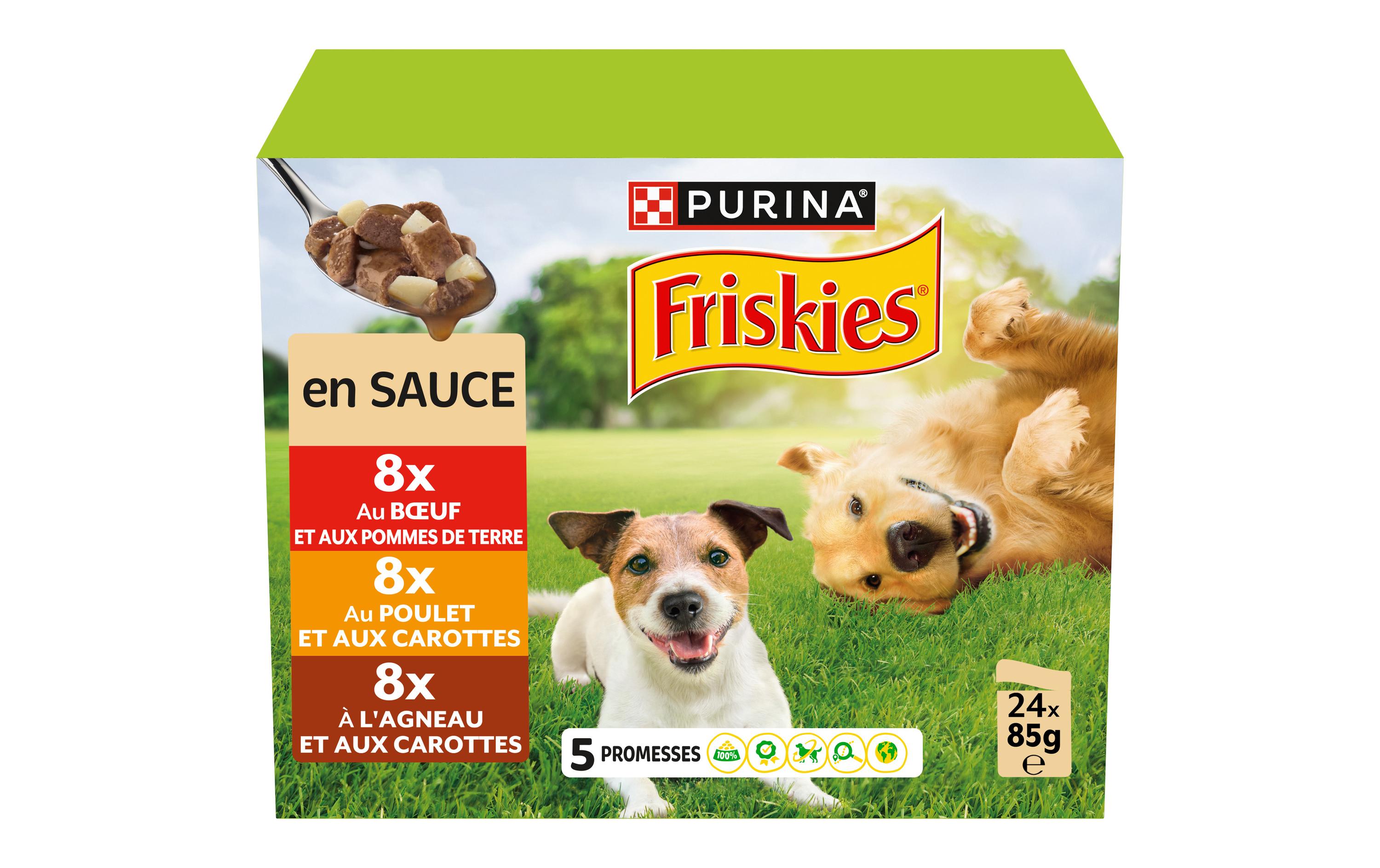 Nassfutter Adult mit Rind, Huhn, Lamm in Sauce 24 x 85 gAusgewogenes Nassfutter für erwachsene Hunde