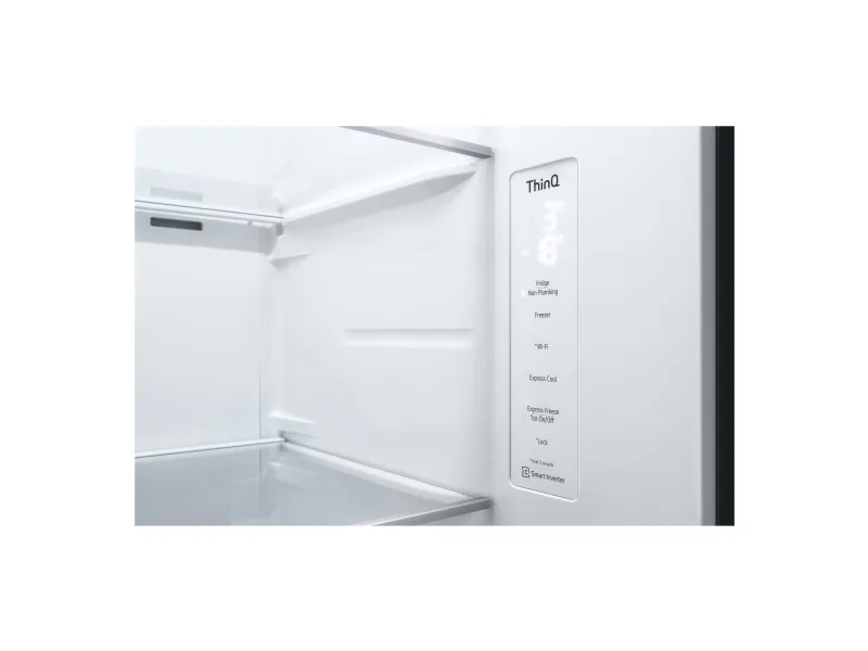 LG InstaView GSGV81EPLL, Fritstående, Amerikansk dør, Sort, Indvendig, R600a, Glas
