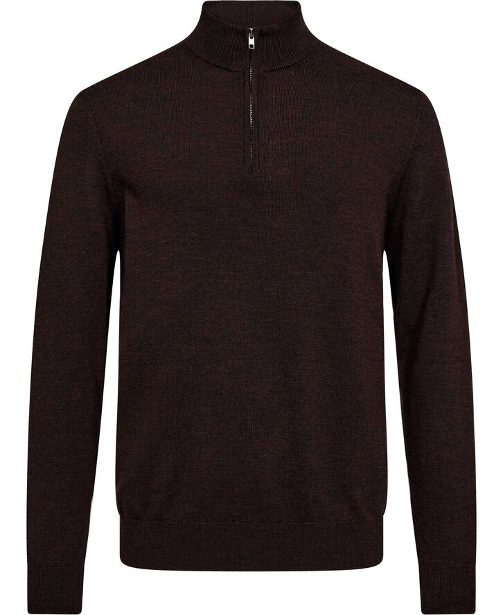 NN07 Sergio Zip Mock 6605 Brown melange