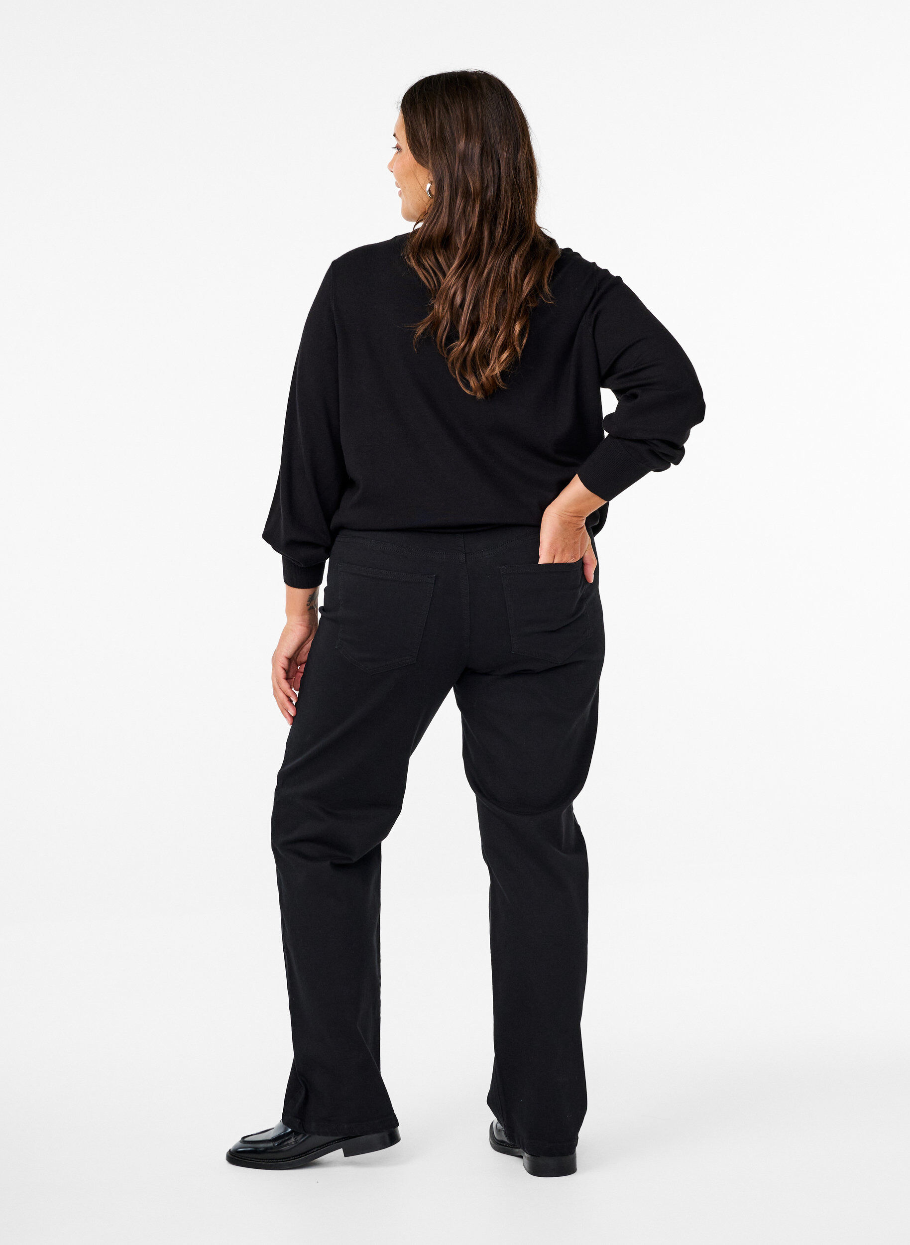 Højtaljede Gemma jeans med straight fit