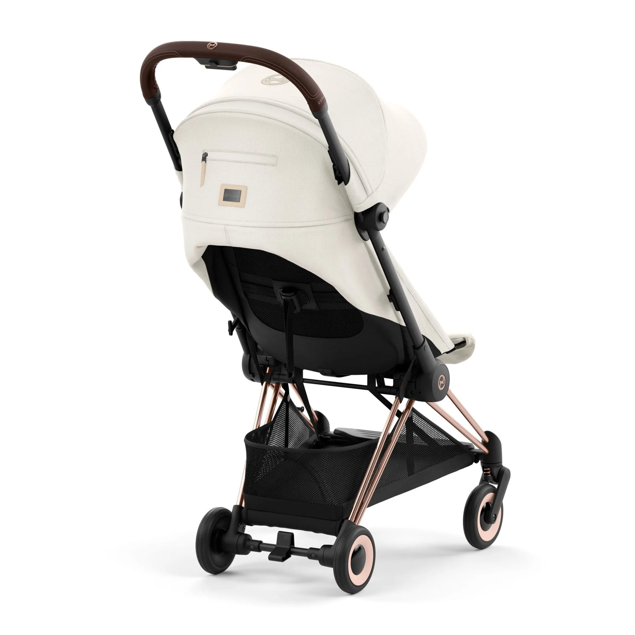 Cybex Poussette Coya - Cadre or rose avec siège blanc cassé