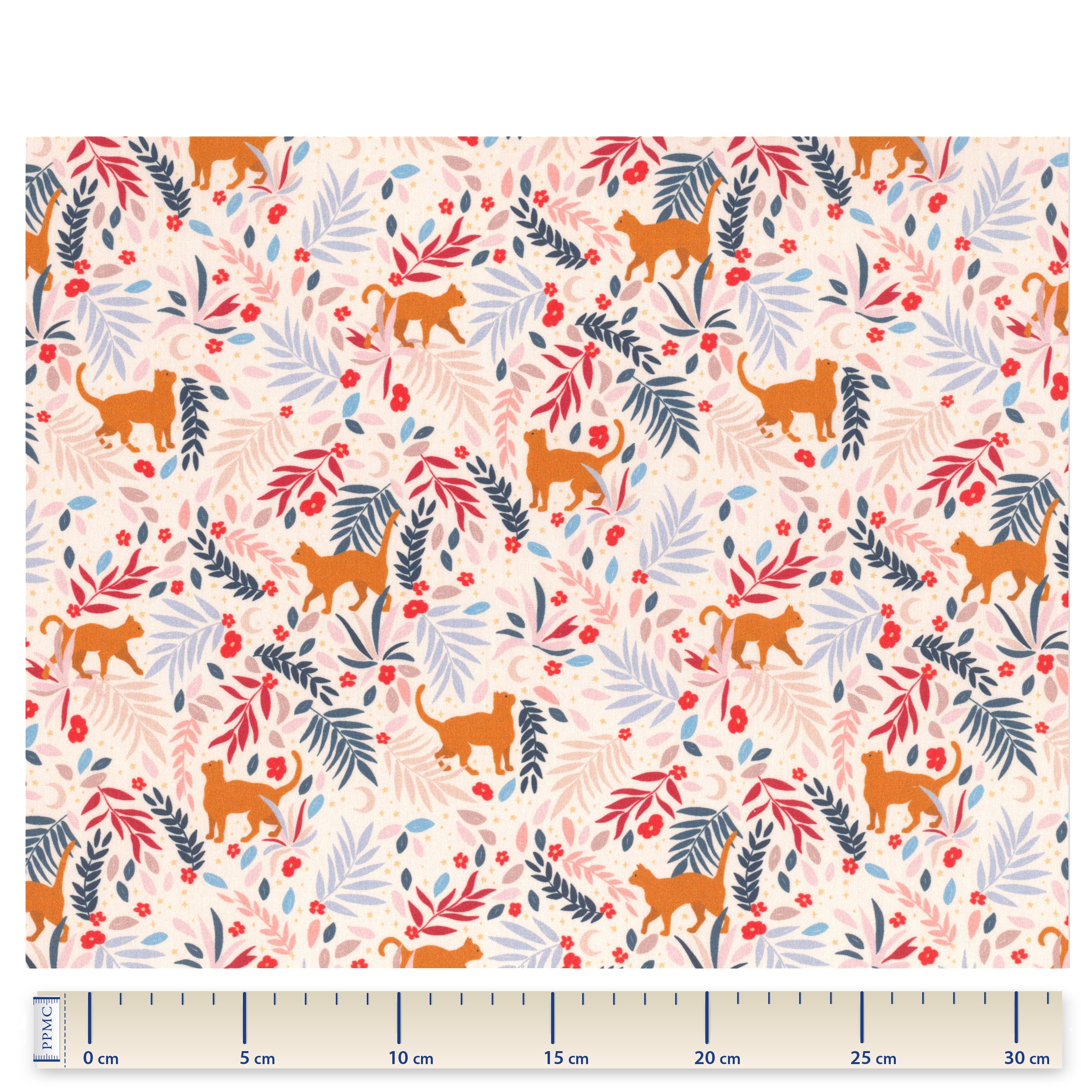 Coupon Tissu 50 Cm Ex2309 Felin Roux