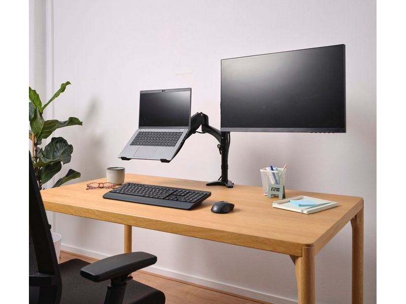 Trust Mara Monitor- & Laptop-Arm bis 16 kg – Schwarz Ergonomische Halterung für Monitor und Laptop
