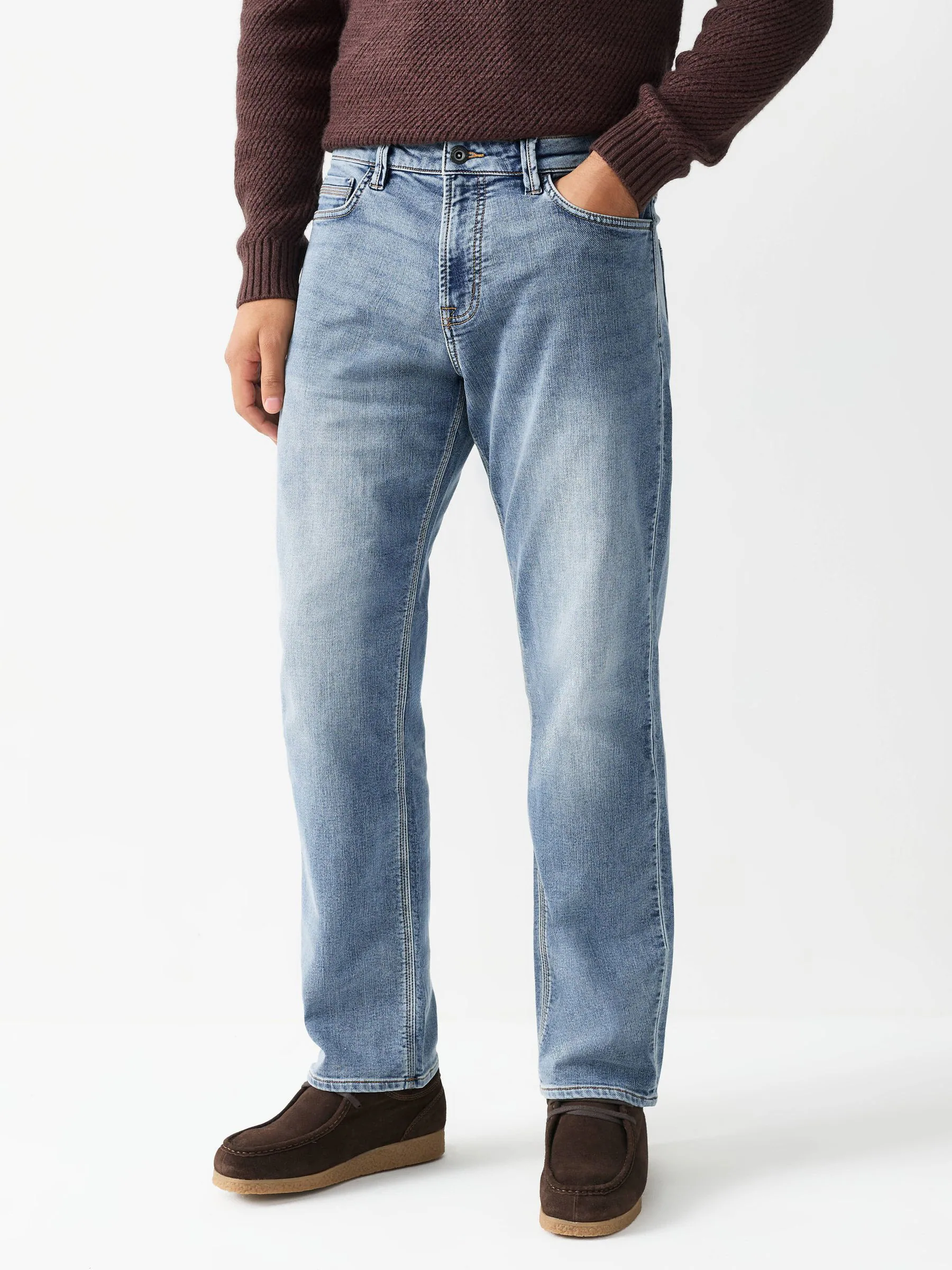 Vintage lichtblauw - Straight fit - Comfortabele stretchjeans