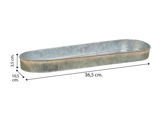 3 Cubos en métal et plateau blancs