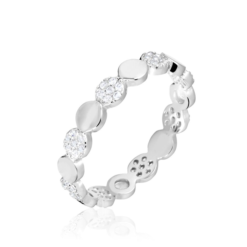 Bague Argent Blanc Capricia Oxydes De Zirconium