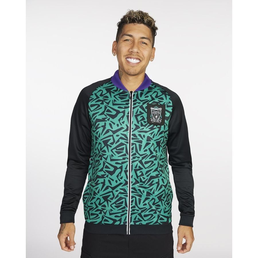 Liverpool Veste 1995/96 - Noir/Vert/Violet