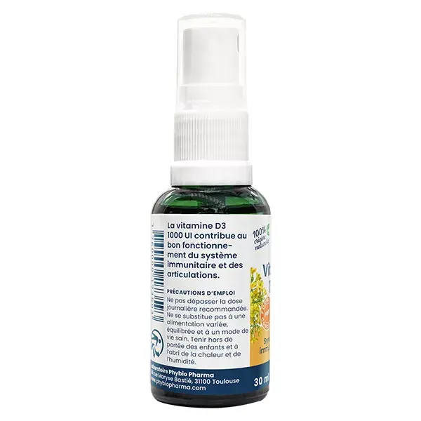 Oemine Vitamina D3 1000 UI Líquen e Colza Sistema Imunológico e Articulações 30ml