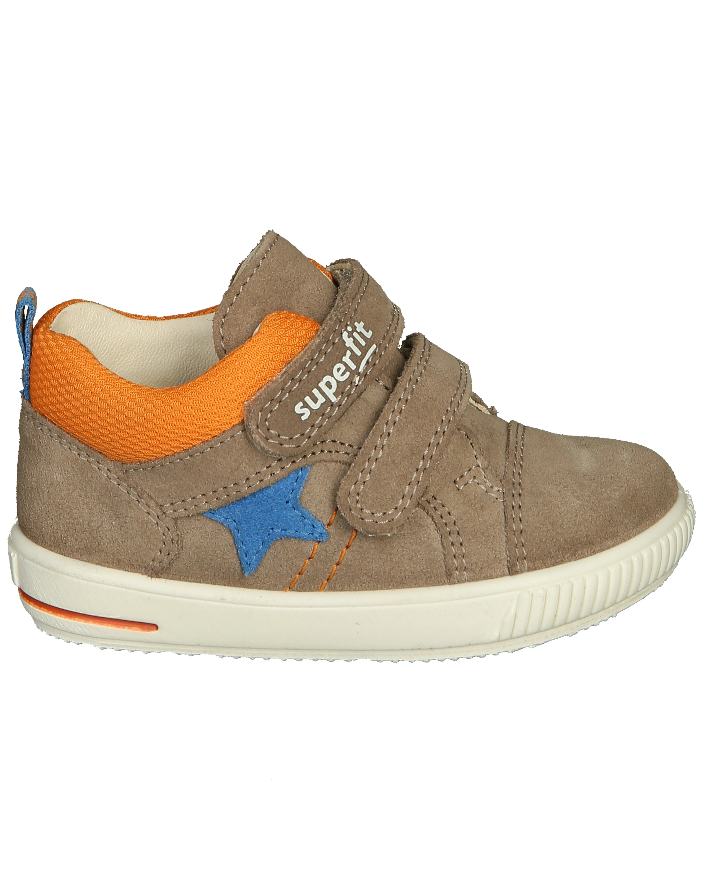 Klett-Ledersneaker MOPPY in beige/orange