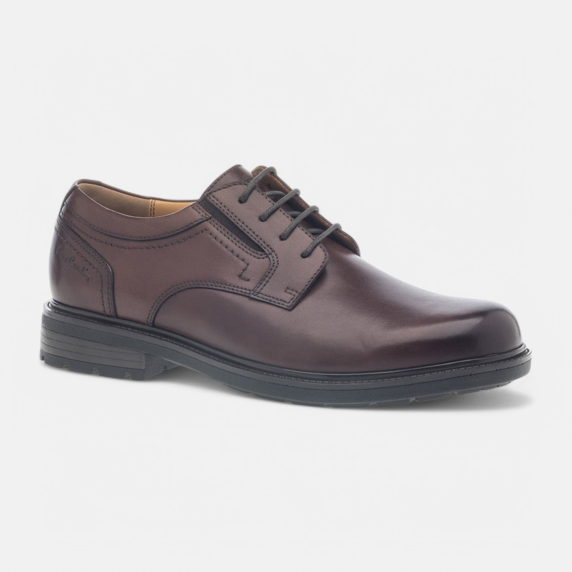 Derbies Homme en cuir cognac