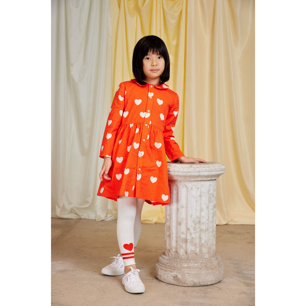 Køb Mini Rodini Red Hearts AOP Woven Ls Kjole