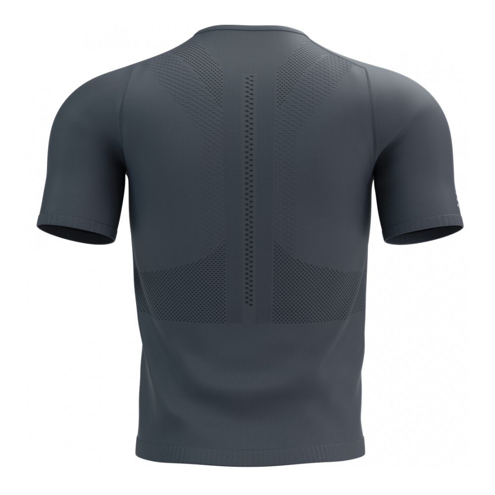 Compressport TRAIL HALF-ZIP FITTED - Maillot Homme magnet/white