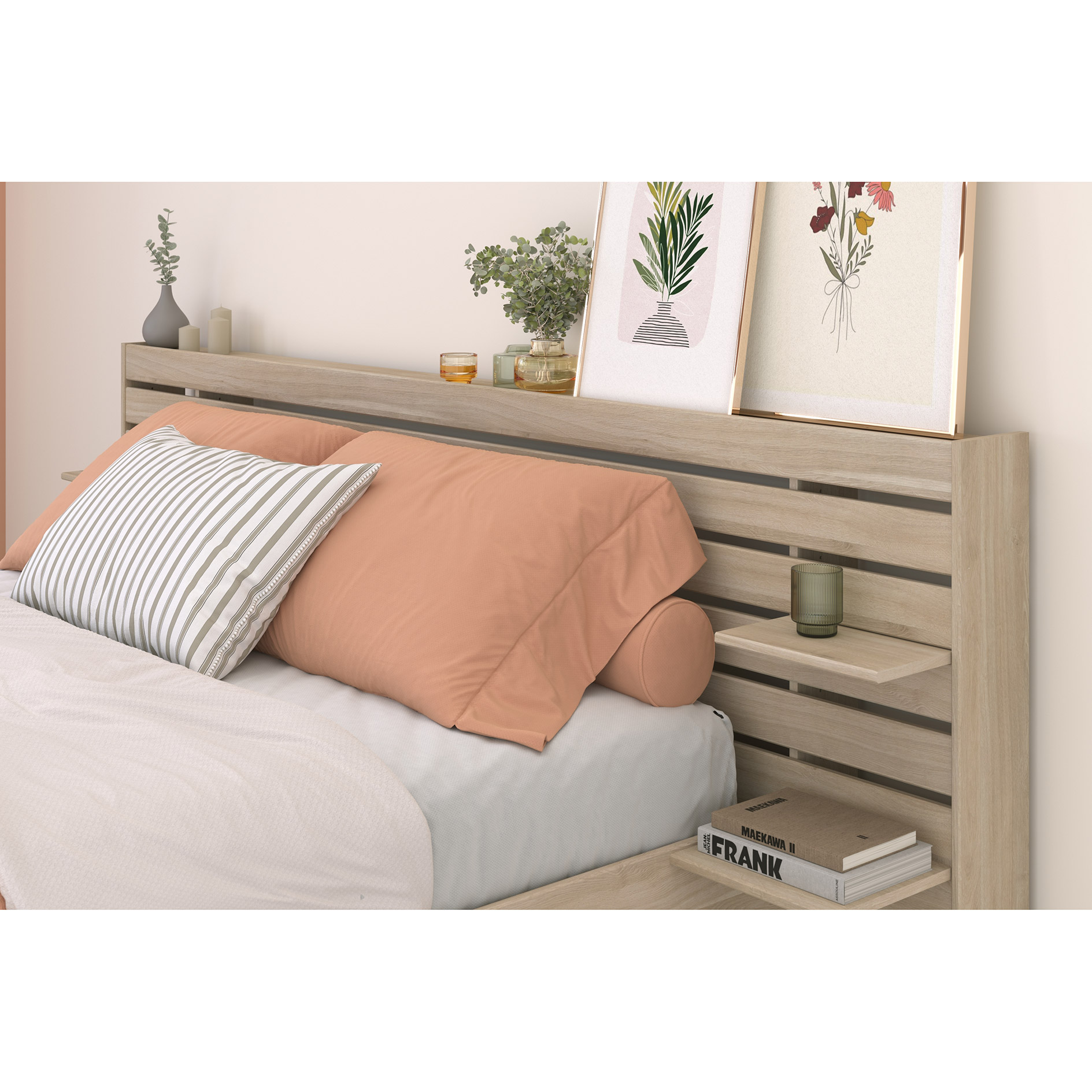 3-teiliges Schlafzimmer-Set ESCALE 22 - Japanische Eiche - 160x200 cm