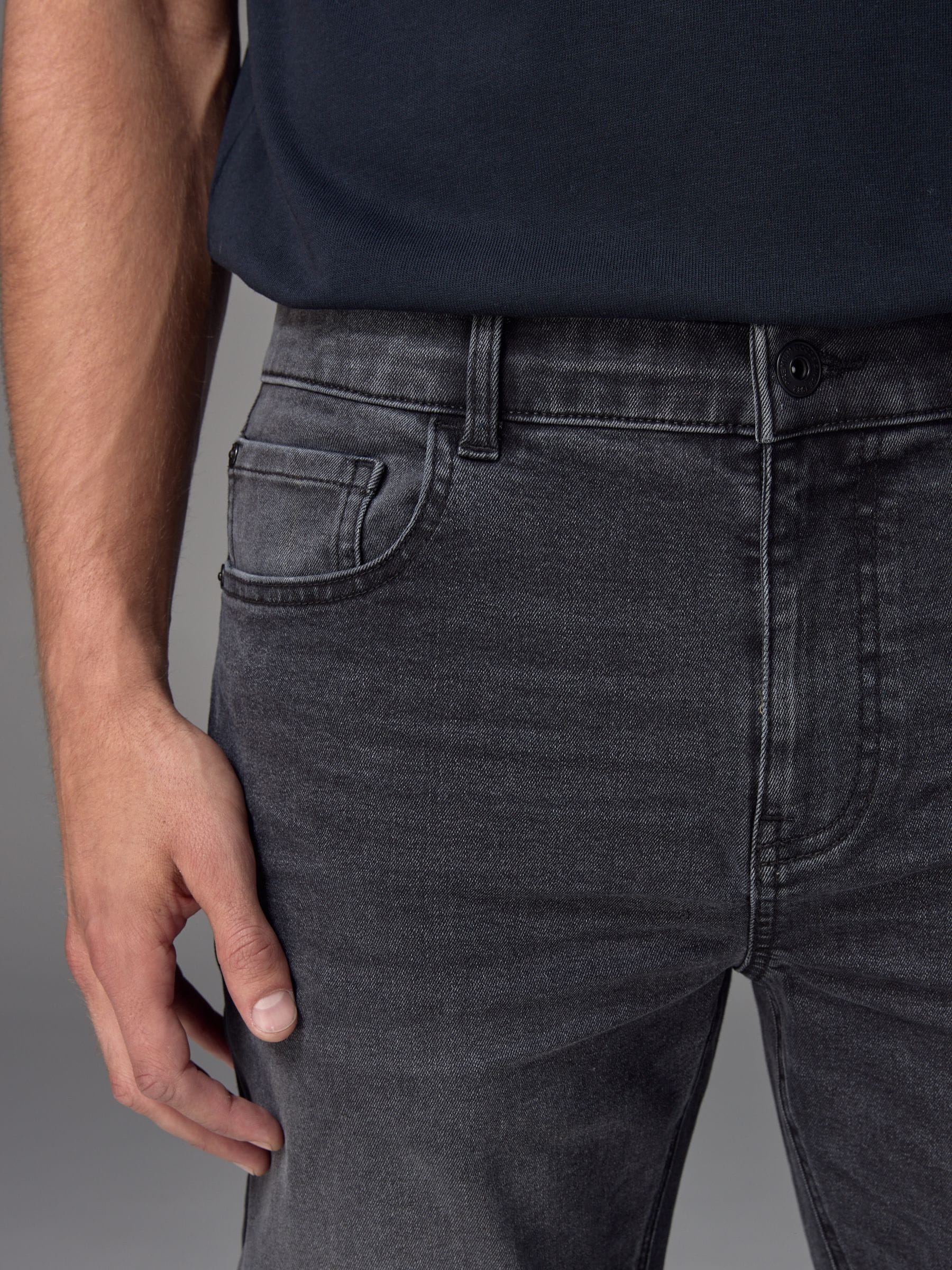 Grijs Gewassen - Musthave stretchjeans