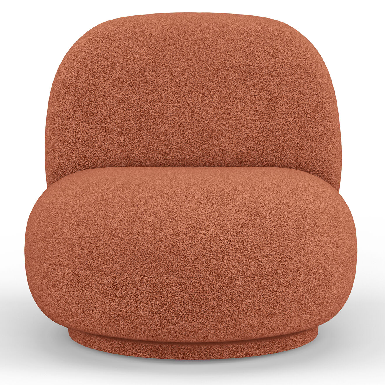 Micadoni Fauteuil Pivotant Chuck brique - 80x73x78 cm