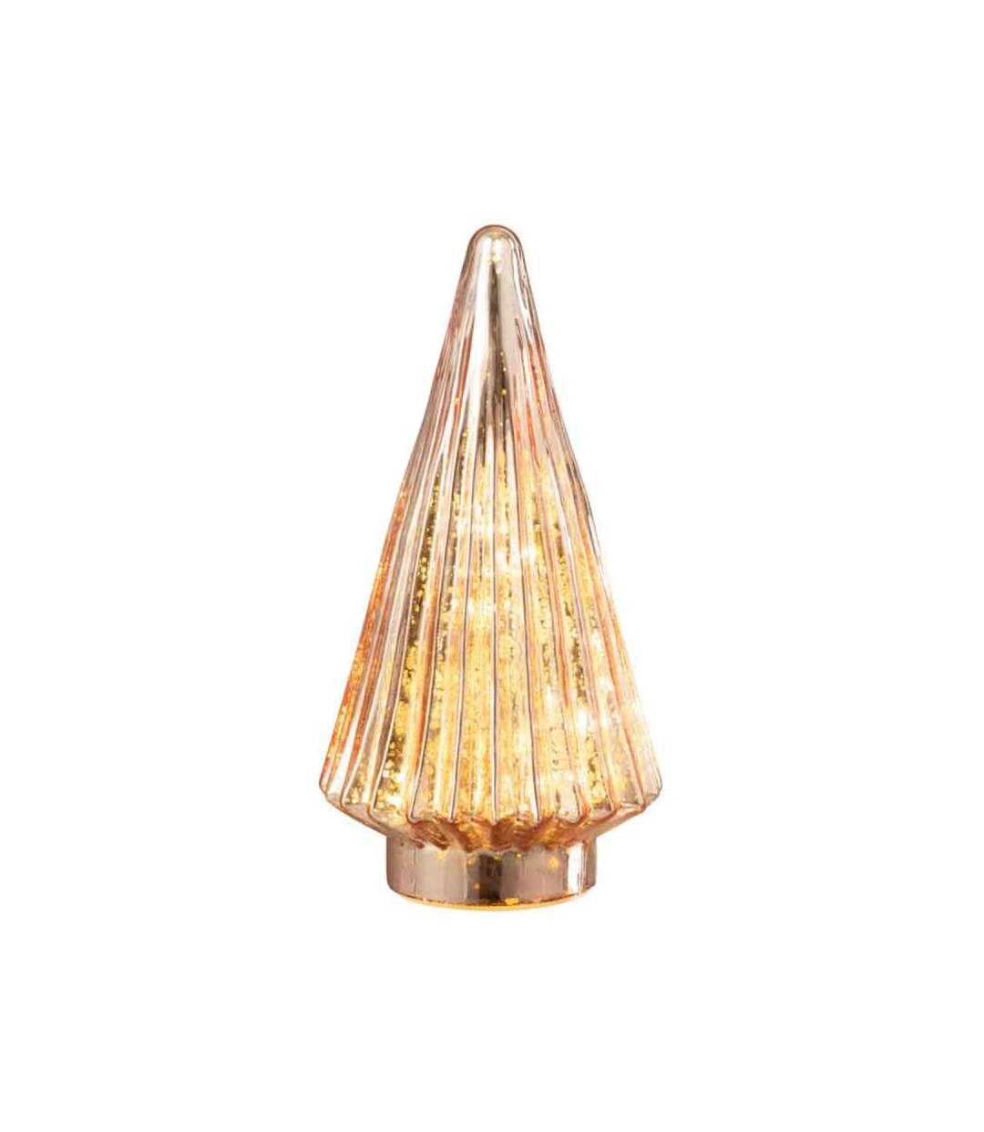 Paris Prix - Sapin De Noël En Verre led 24cm Rose