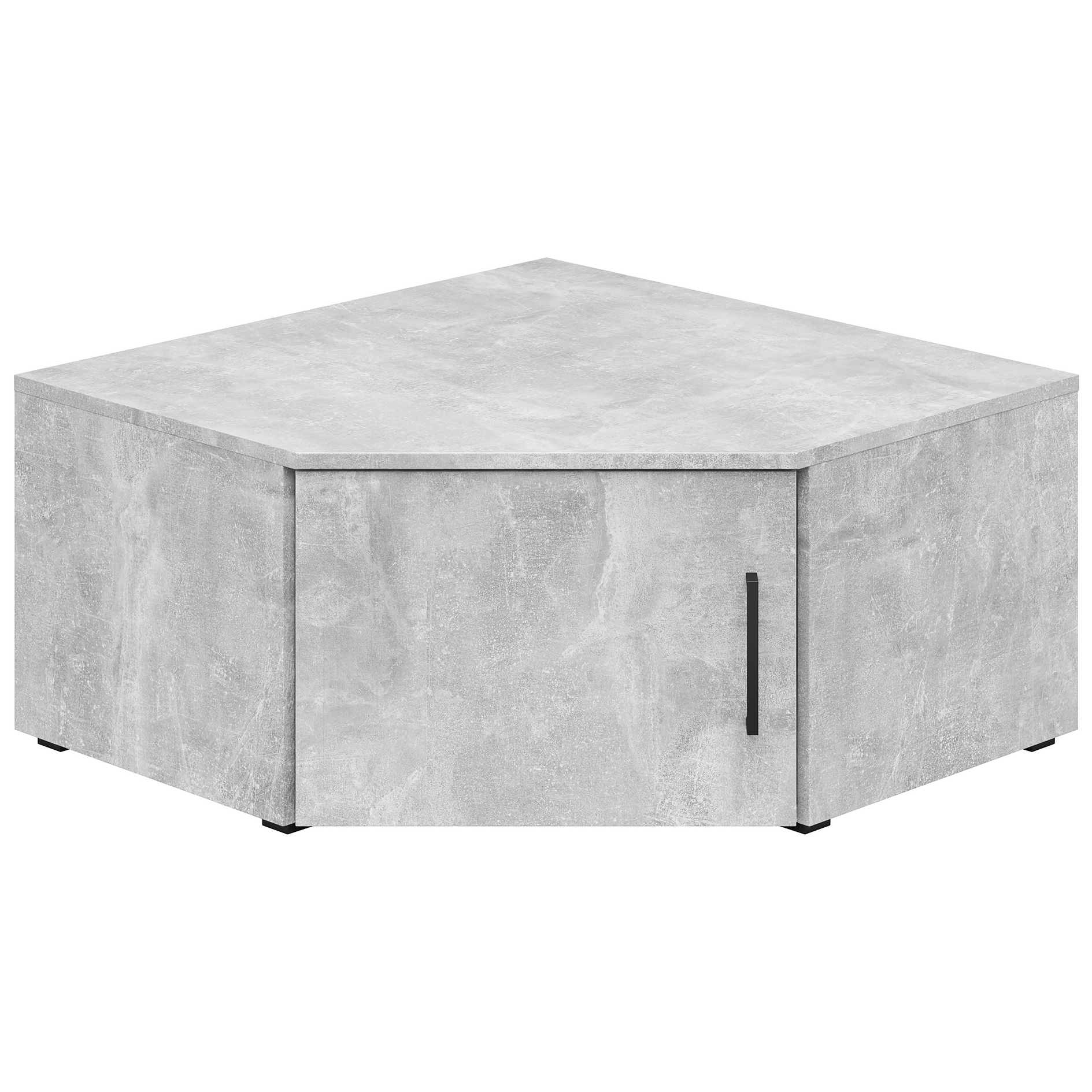 Eck-Aufsatzschrank/Standelement- Betonoptik - 72x72 cm