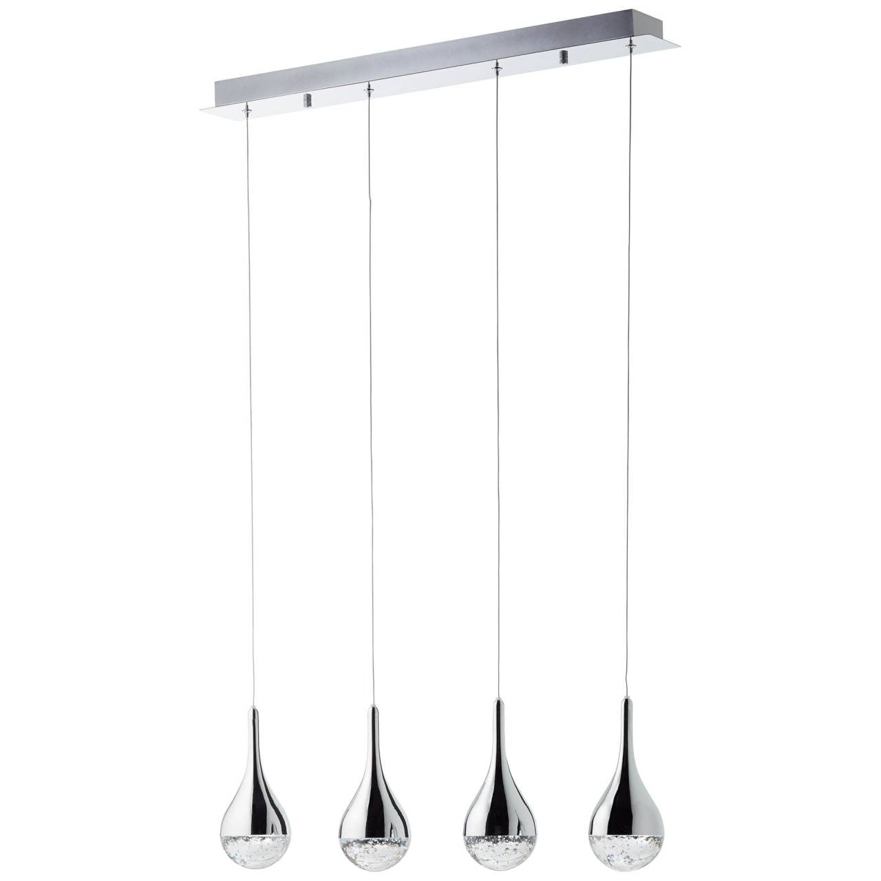 Brilliant Pendelleuchte »Frizzante« LED-Modul 1 Stk. Warmweiss LED Hängelampe 4flg chrom easyDim