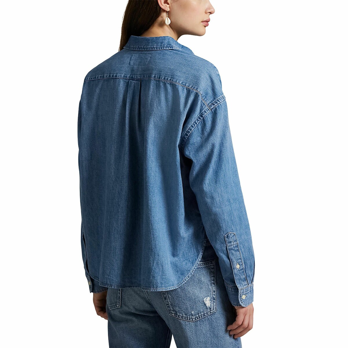 POLO RALPH LAUREN<br>Camisa jeans larga