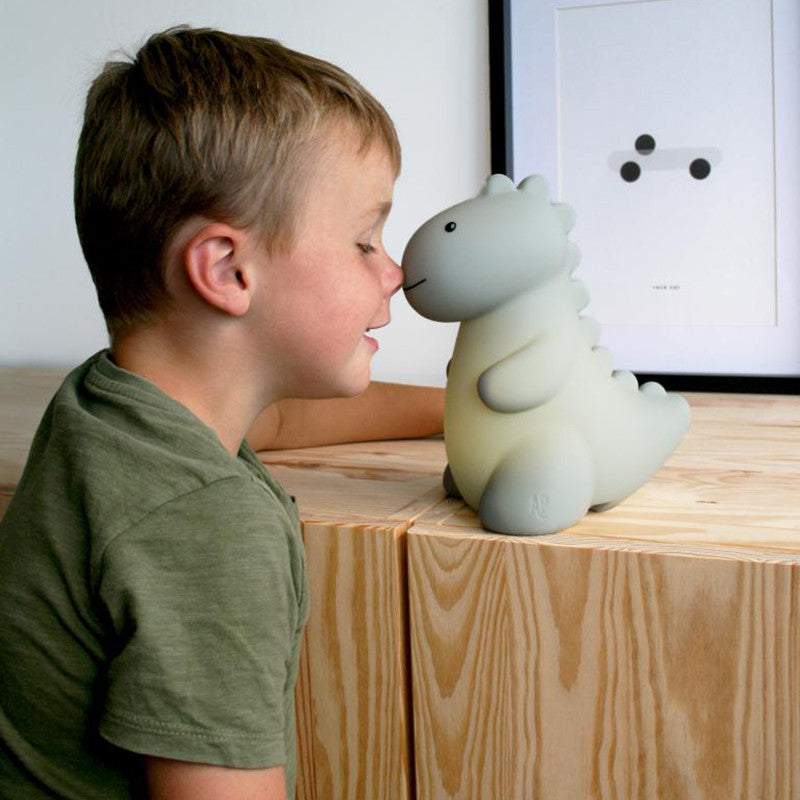 Nachtlampe Jéroom Dino LED, USB recharge Sage Green
