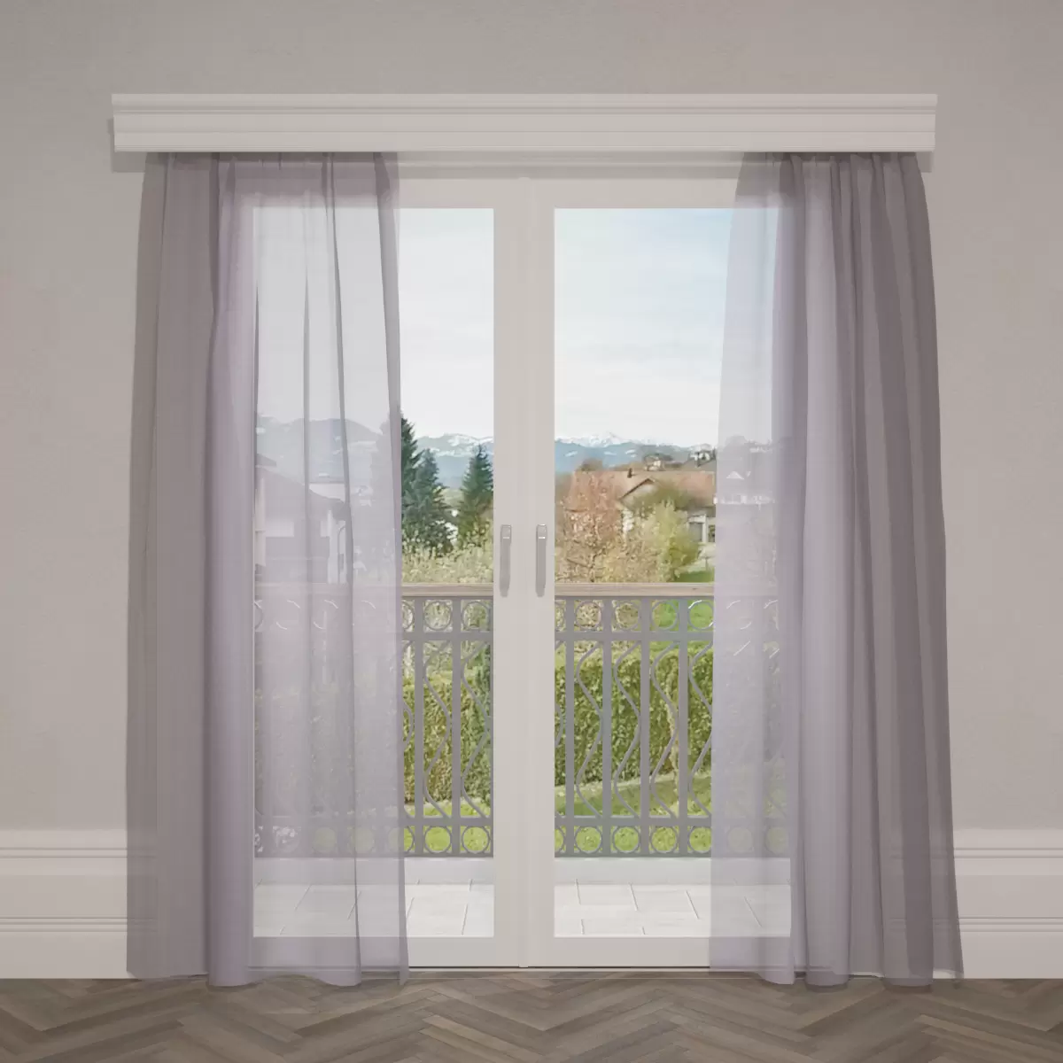 Tagvorhang Voile Lila
