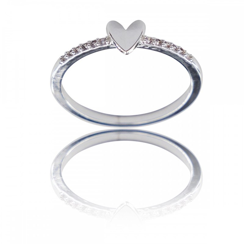 Bague Femme Coeur Ornée de Strass