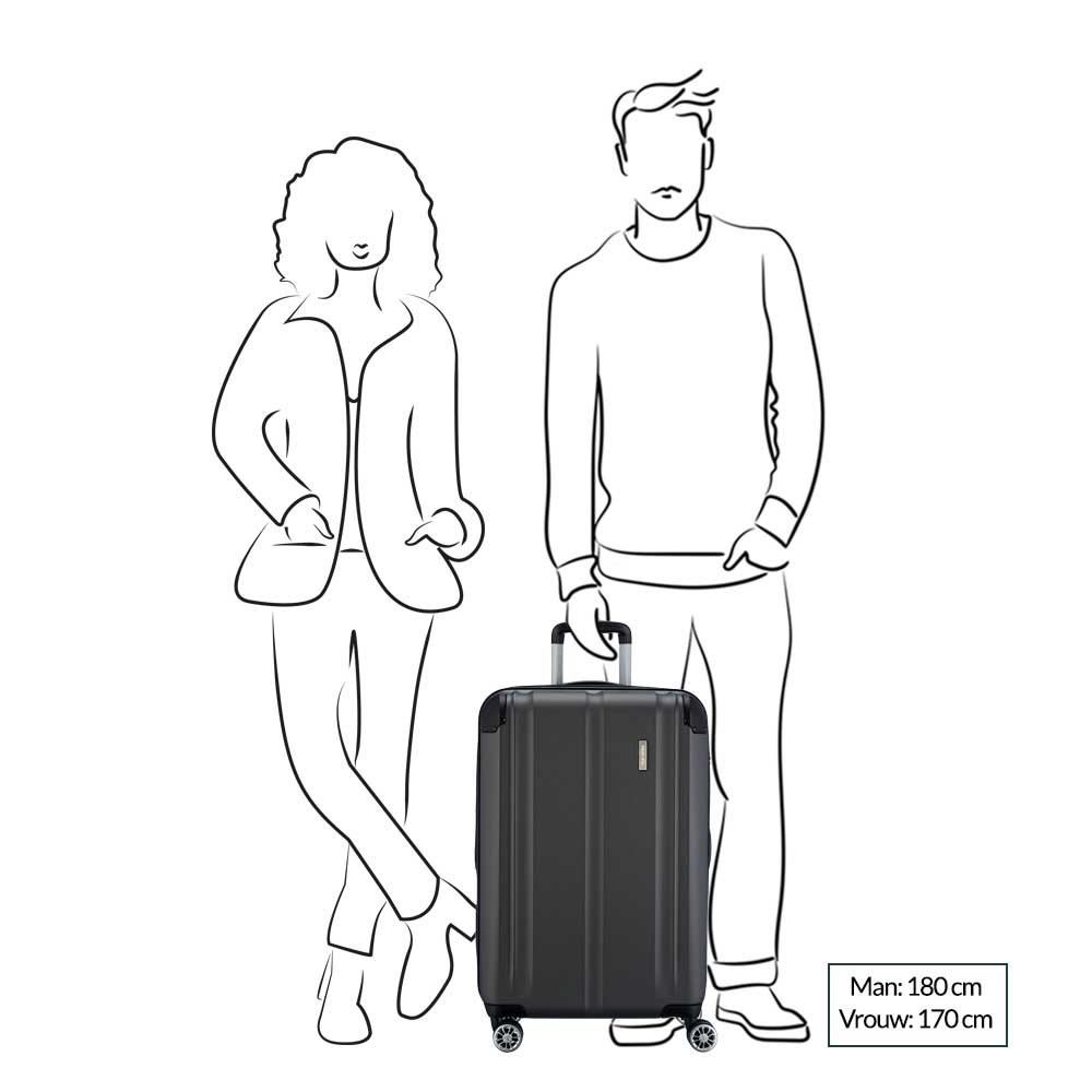 Travelite City 4 Wiel Trolley M Expandable green