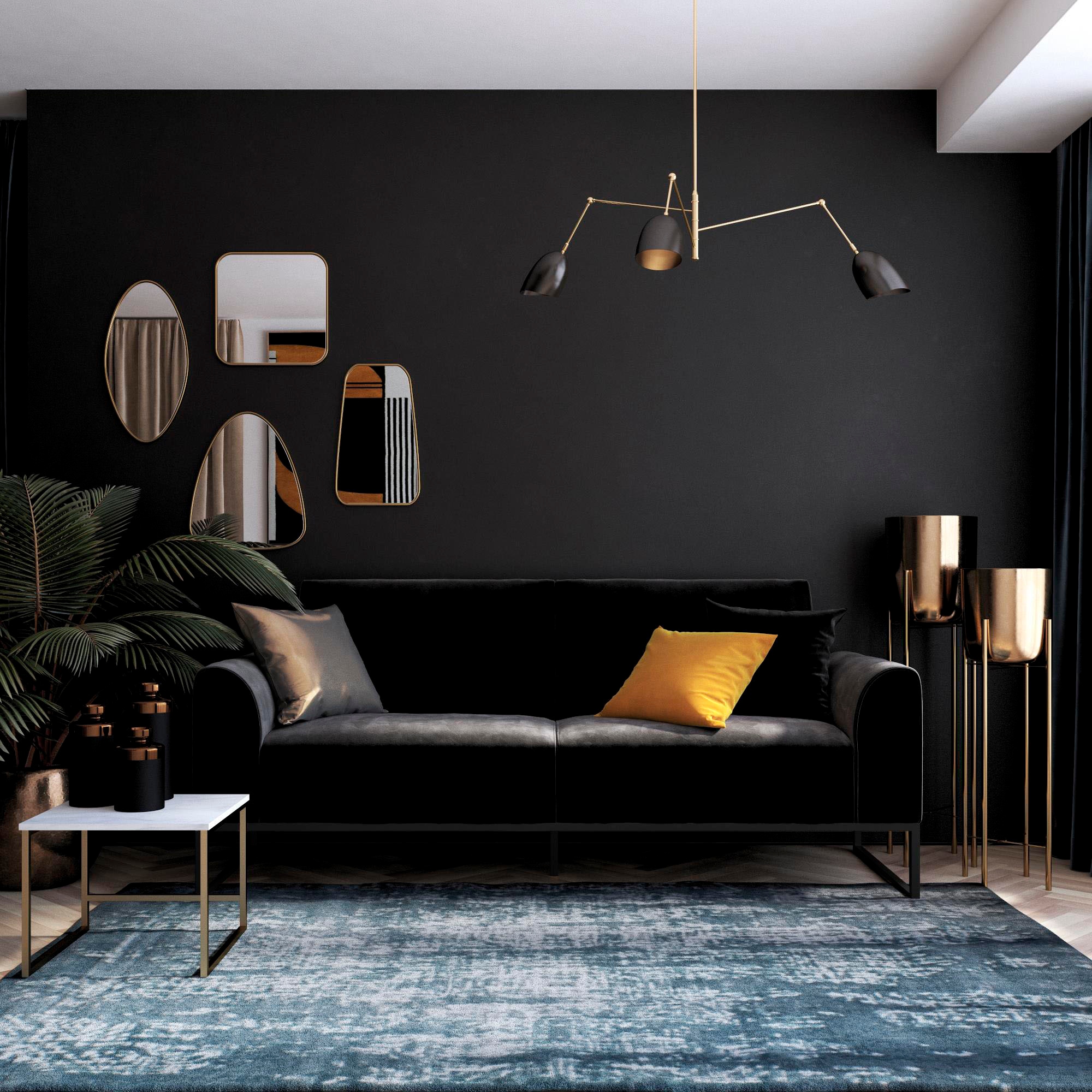 CosmoLiving by Cosmopolitan Schlafsofa »Adley« Veloursstoff, Schlaffunktion, Rückenlehne 2-teilig, Sitzhöhe 47,5 cm